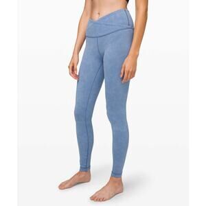 Lululemon Always On HR Tight 28" Nulu Size 10 Blue EUC